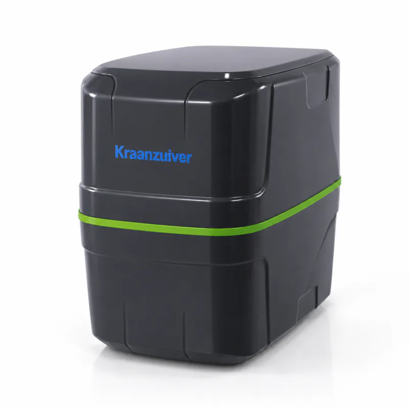 Kraanzuiver Slimline osmosesysteem in antraciet met groene accentband