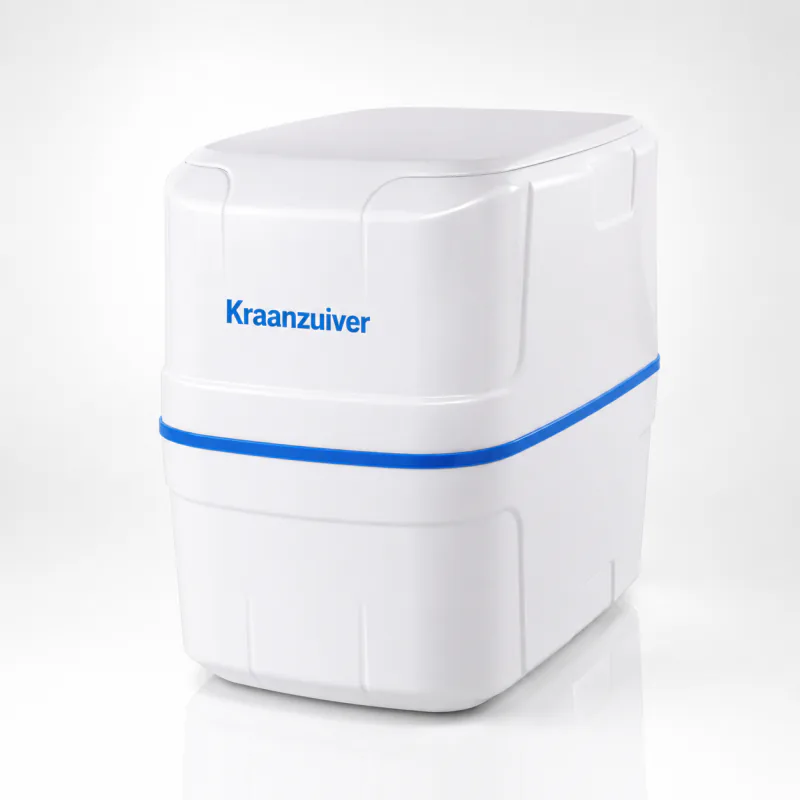 Kraanzuiver Slimline osmosesysteem in wit met blauwe accentband